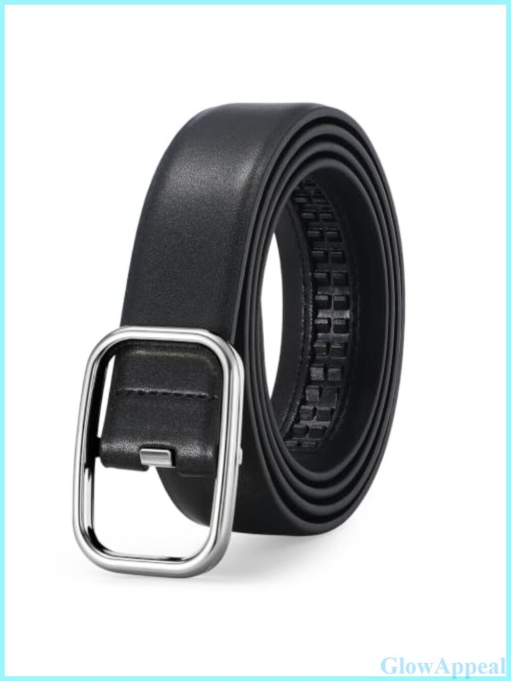 Women's Microfiber Leather Ratchet Belt Adjustable Automatic Click Buckle